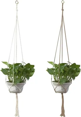 Immagine prodotto di Portavasi in macramè tessuti a mano, 104 cm con nappe