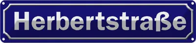 Produktbild von vianmo Blechschild 10x46 cm Herbertstraße Hamburg Abenteuer Reisen Straße Stadt Urlaub