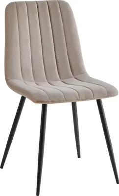 Zdjęcie produktu dla Krzesło do jadalni Nova taupe velvet czarne nogi nowoczesne