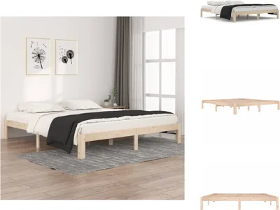 Produktbild von vidaXL Massivholzbett 180x200 cm -  Betten & Bettgestelle
