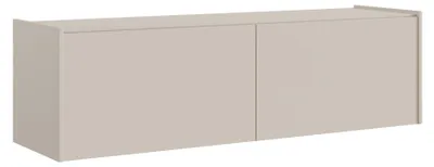 Image de Selsey Magro – Meuble TV bas suspendu ou au sol, 2 portes, gris cachemire, 140 cm