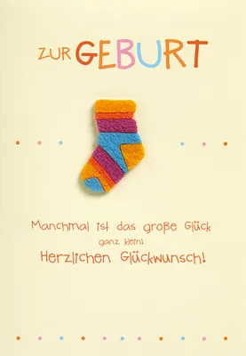 Produktbild von Geburt Baby Freudiges Ereignis Glückwunschkarte im Format 115x17cm