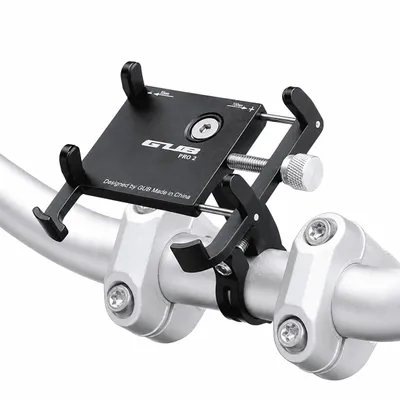 Produktbild von GUB Pro2 Fahrrad Handyhalterung aus Aluminium für Motorrad, Scooter, e-Bike. Universal Handy-Lenker-Halterung für Smartphones 4,7-7,2 Zoll, schwarz