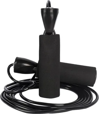Produktbild von 280cm Fitness Springseil | Speed Rope für Hüpf Training Boxen Ausdauer Sport Workout | Seilspringen | Ausdauer & Abnehmen | Springseile für Kinder & Erwachsene | Sprungseil - Farbe [schwarz]