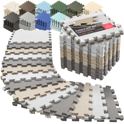 Obrázek produktu pro Cvičební podložka puzzle - 18 dílů - EVA pěna - 30 x 30 cm - Černá