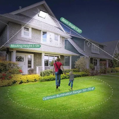 Productafbeelding van Waterdichte LED Buitenspot 50W - 5000lm Koudwit Verlichting voor Tuin, Terras en Garage - IP67 Veiligheidsverlichting