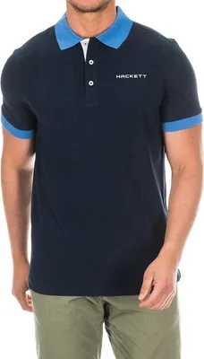 Productafbeelding van Hackett London heren polo met korte mouwen, gemaakt van comfortabele en ademende stof, model HMX1006F