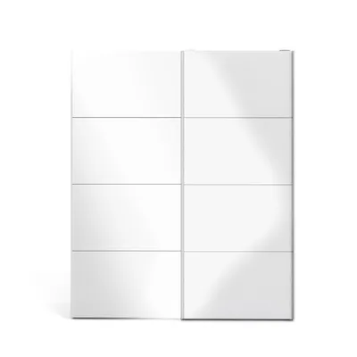 Produktbild von Veto  Schiebetürenschrank B183 cm 2 Türen weiß und weiß hochglanz.