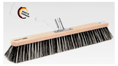 Produktbild von OssiBlitz-Besen 100 cm Breite mit Metall-Stielhalterung ohne Stiel, Harte Borsten-Mischung, Straßenbesen, Gartenbesen, Kehrbesen aus Holz für den Außenbereich (Größe 100 cm (28 mm))