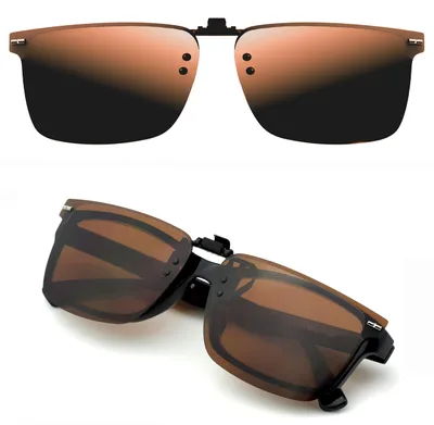 Produktbild von CREYESTAL Polarisiert Sonnenbrillen Aufsatz Brille, Sonnenbrille Clip, Anhebbar
