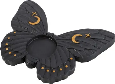 Produktbild von Something Different - Teelichthalter, Motte SD4964 (Einheitsgröße) (Schwarz)