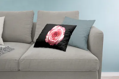 Produktbild von MuchoWow® Zierkissen Sofakissen Wohnzimmer Dekokissen 60x40 cm Rose - Rosa - Blätter - Kopfkissen - Polster mit Foto