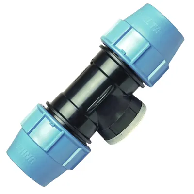 Produktbild von Unidelta PP T-Stück 90° m. Innengewinde 32mm x 3/4" x 32mm