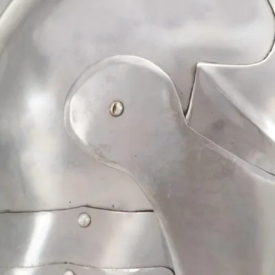 Image de vidaXL Casque de Chevalier Médiéval Antique Réplique LARP Argent Acier