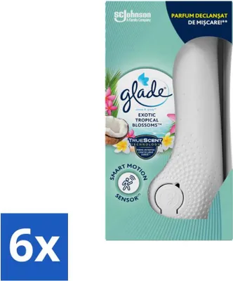 Obrázok produktu pre Glade - Držiak zmyslu a sprej - Exotic Tropical Blossom - 18 ml - hodnotné balenie - 6 kusov