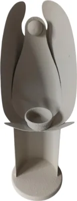 Produktbild von Teelichthalter Engel weiß 11,5 x 10,5 x 30 cm