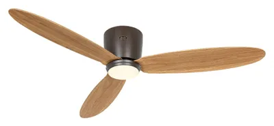 Immagine prodotto di Ventilatore da soffitto ECO PLANO II 132 Bronzo - Rovere naturale WiFi con luce