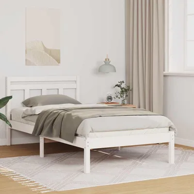Zdjęcie produktu dla Maison Exclusive – rama łóżka biała 90 x 200 cm Lite drewno sosnowe