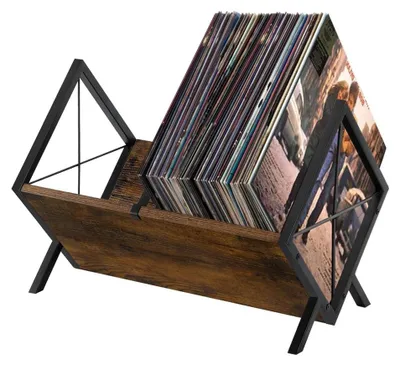 Vinylplattenhalter für 80 LP, Metall, Regal, Organizer