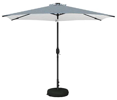 Zdjęcie produktu dla Parasol ogrodowy vidaXL z oświetleniem LED i podstawą, 300 x 300 cm