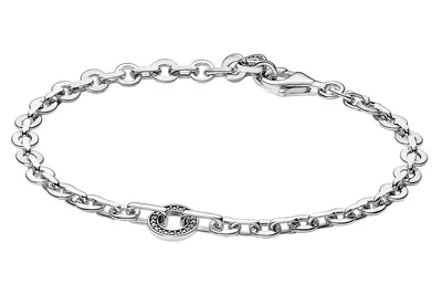 Image de Bracelet pour femme en argent 925 avec zircone, collection Signature de PANDORA