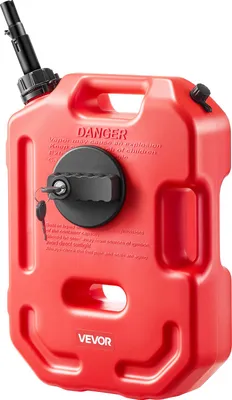 Zdjęcie produktu dla Kanister paliwowy VEVOR 10 l, kanister na benzynę z wylewką i zamykanym uchwytem, maks. przepływ 15 l/min, zbiornik paliwa do większości samochodów, motocykli, quadów i pojazdów UTV, kolor czerwony