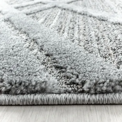 Produktbild von Hochflor Teppich Pepe Läufer, Farbe: Grau, Größe:80x250 cm