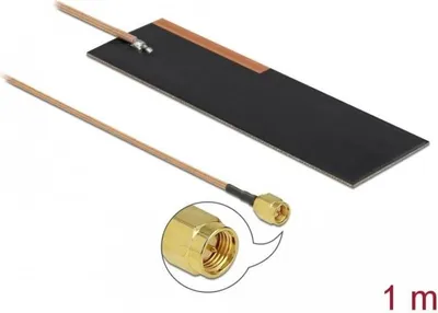 Produktbild von DeLOCK 12620, 2 dBi, 0.703 - 0.824; 0.832 - 0.96 GHz, 50 Ohm, SMA, Männlich, Schwarz