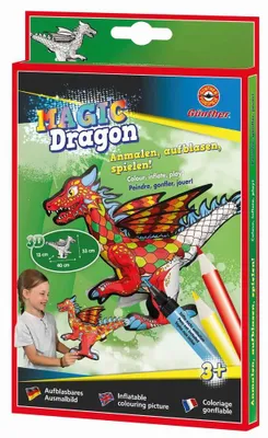 Zdjęcie produktu dla Günther GÜNTHER, dmuchany obrazek do kolorowania "Magiczny Smok"