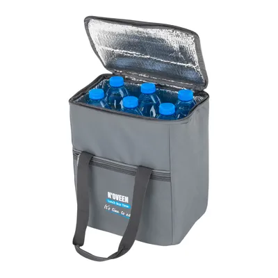Produktbild von Thermotasche für Lunchbox NOVEEN LBB3 | Tragbare Picknicktasche | Grau | 30x23x16cm