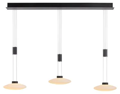 Produktbild von LED Hängelampe, dimmbar, höhenverstellbar, schwarz, H 200 cm