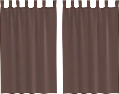 Produktbild von Voile Vorhänge mit Stangentaschen 2 Stk. Braun