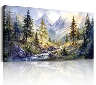 Image de Omgoods - Décoration murale en toile représentant un paysage naturel
