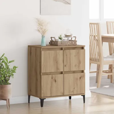 Productafbeelding van vidaXL Dressoir Artisan-Eik, 60 x 35 x 70 cm, samengesteld hout en ijzer