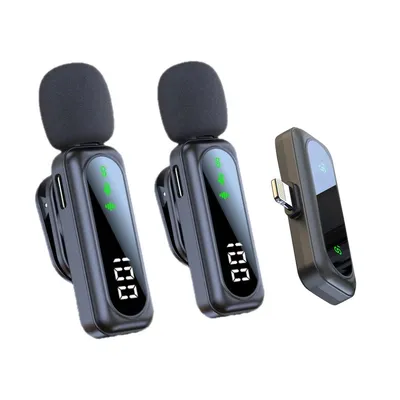 Produktbild von kabelloses Ansteckmikrofon mit Magnetclip,2,4 GHz Digital,30 m Reichweite,DSP-Rauschunterdrückung,kompatibel mit iOS, Android, Windows,Mac,Kameras