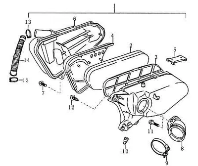 Produktbild von Kreidler Florett 50 Schlauch II 50ccm 2Takt Luftschlauch FIG19A-13 Motorroller.de Gummischlauch Plastikschlauch Scooter Luftfilterschlauch