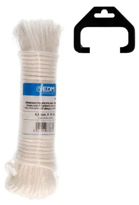 Immagine prodotto di Filo intrecciato in polipropilene, corda da stendibiancheria 15 m, bianco. Edm