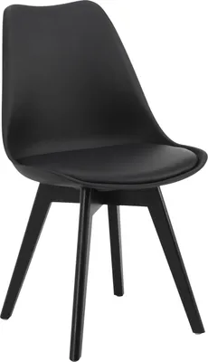 Produktbild von Stuhl - Schwarz - Holzgestell - Kunstleder - Kunststoff
