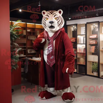 Produktbild von Kastanienbraunes REDBROKOLY Tiger-Maskottchen-Kostüm mit Blazer und Schals