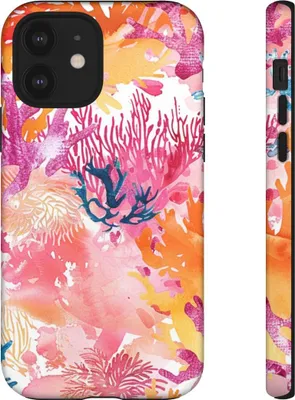 Produktbild von Lebendiges Korallenriff-Aquarell – Hülle Kompatibel mit iPhone 12
