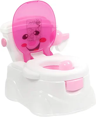 Productafbeelding van Potjestrainer Kinderen - Kindertoilet Potje - Zindelijkheidstraining - Met Deksel Papierhouder - 36 x 20 x 42 cm - Roze