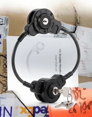 Zdjęcie produktu dla Zapięcie Kajdankowe do Hulajnogi Elektrycznej i Roweru | Blokada Antykradzieżowa TYTA006