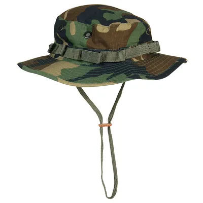 Produktbild von MFH US GI Buschhut, mit Kinnband, GI Boonie, Rip Stop, woodland