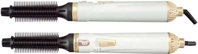 Two hair styling brushes are shown side-by-side against a white background.