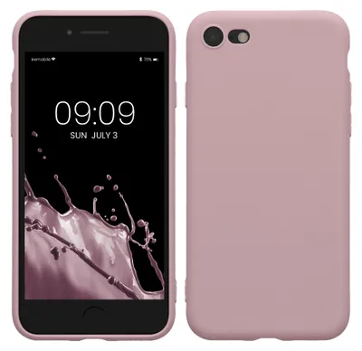 Produktbild von kwmobile Handyhülle für Apple iPhone SE (2022) / SE (2020) / 8 / 7 Hülle - weiches Handy Silikon Case - Schutzhülle Cover - Mauve