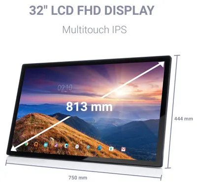 Produktbild von XORO MegaPAD 3204 V7, 32 Zoll, Android Tablet-PC, kapazitives Multitouch Display