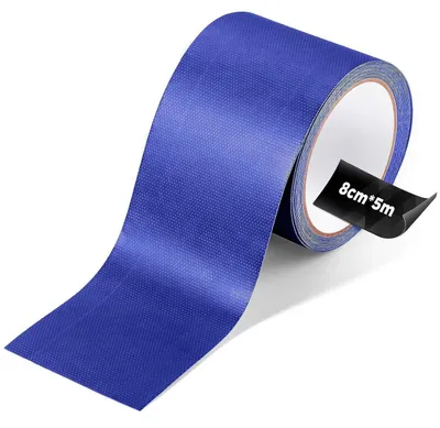 Productafbeelding van Reparatieducttape voor planken, 5 meter x 8 cm, donkerblauw, PVC, waterdicht, beschermt tegen UV-straling
