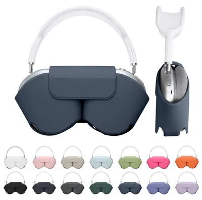 Produktbild von kwmobile Hülle für Apple AirPods Max / AirPods Max 2 Case - weiches Polyester Kopfhörer Cover - Sleep Mode kompatibel - Vintage Blue