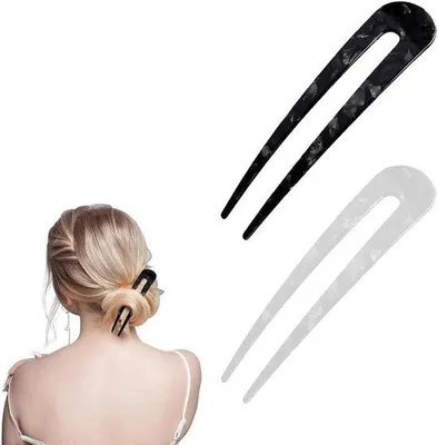 Immagine prodotto di Set di fermagli per capelli retrò a forma di U, 2 pezzi, da donna