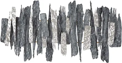 Zdjęcie produktu dla FURNLUX Rzeźba ścienna szara 123 cm / Kolor główny: szary / Wymiary: 123 x 63 x 7 cm